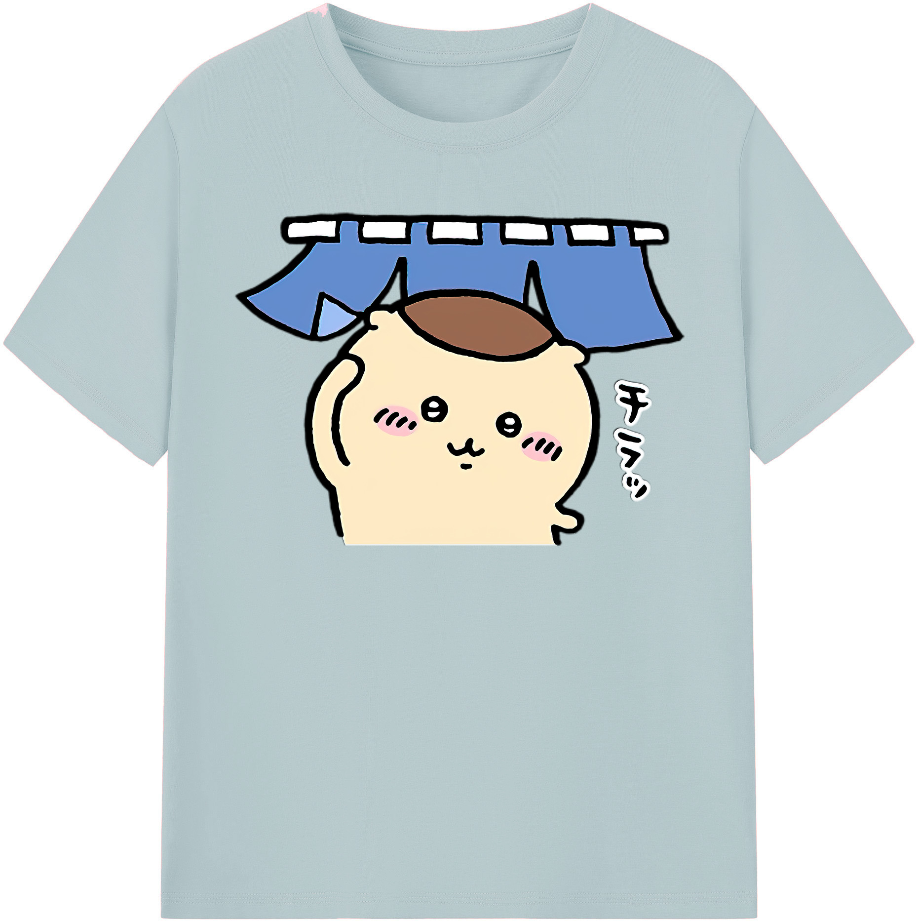 （画像用） ちいかわ くりまんじゅう Chii-kawa kuri manjū 綿100％半袖Tシャツ（フロントプリント）